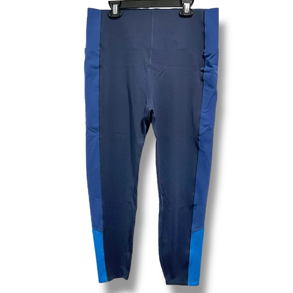 Sweaty Betty Power Block Sculpt Blue Color Block 7/8 Legging Size 14